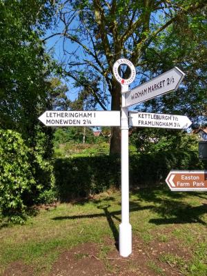 Heritage signpost close up